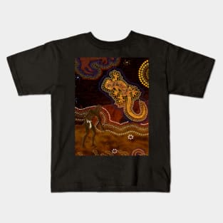 "Desert Heat"" Australian Aboriginal Style Art Kids T-Shirt